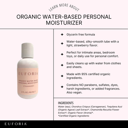 Water Based Personal Moisturizer (Organic) Strawberry