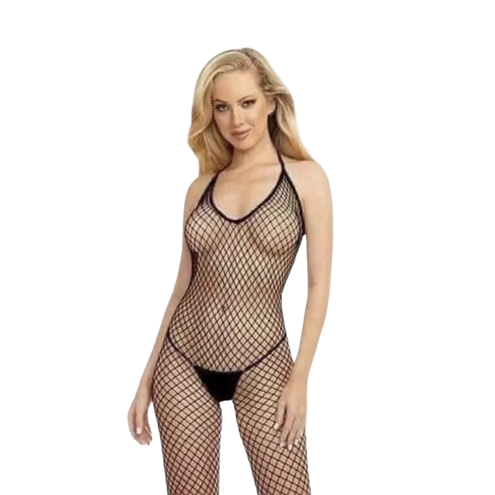 Fishnet Halter Body Stocking