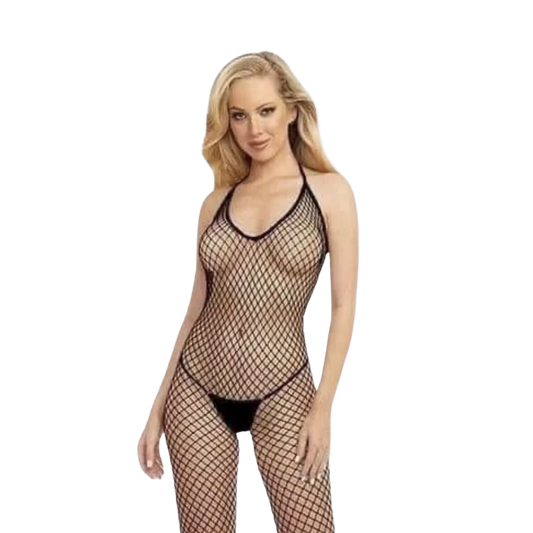 Fishnet Halter Body Stocking